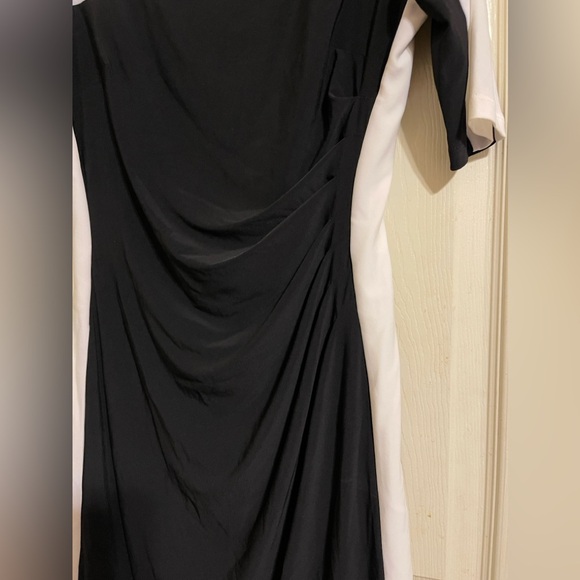 Chaps Midi  Bodycon Black And White Dress Woman's Size Medium - Picture 5 of 11